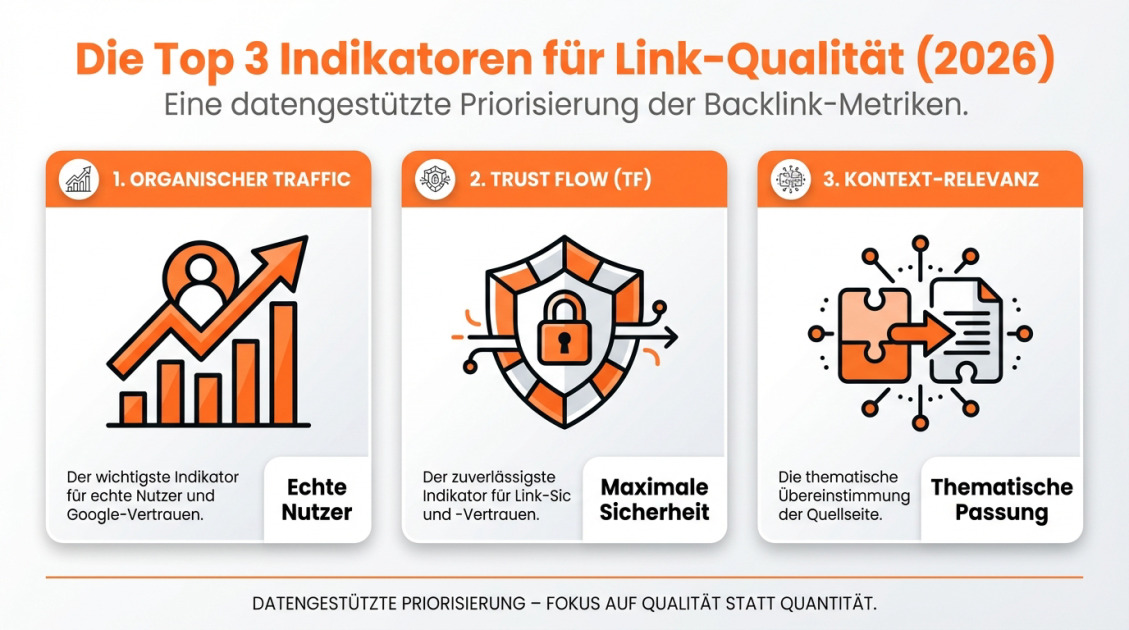 Die Top 3 Indikatoren für Link-Qualität (2026)