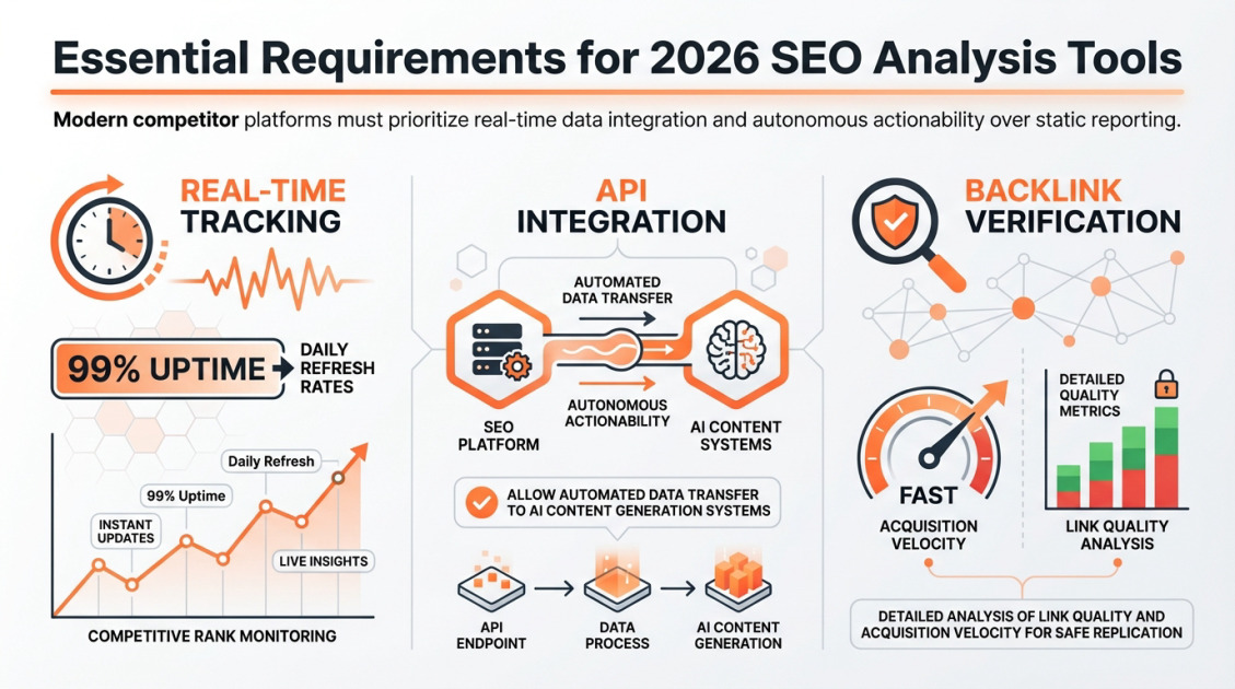 Essential Requirements for 2026 SEO Analysis Tools