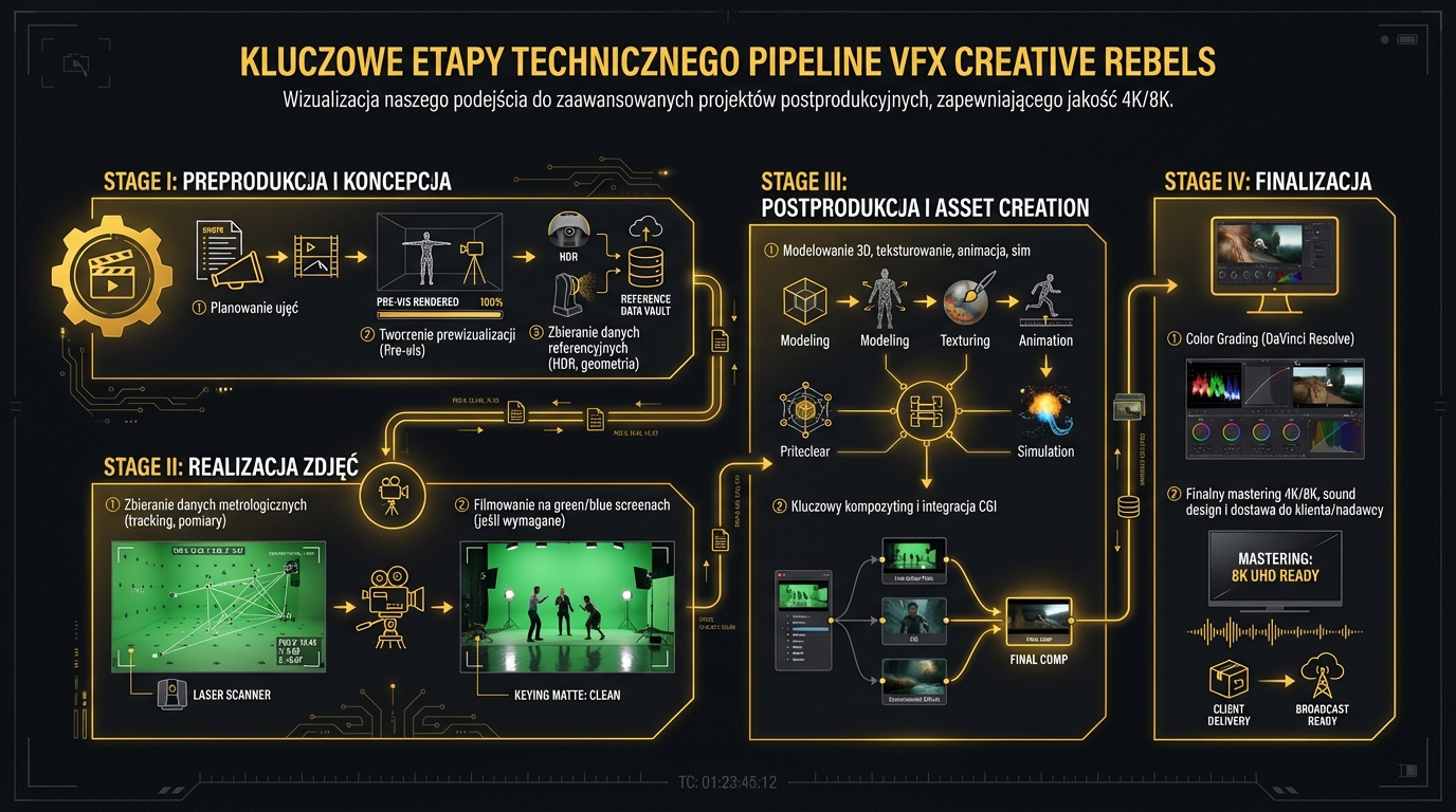Kluczowe Etapy Technicznego Pipeline VFX Creative Rebels