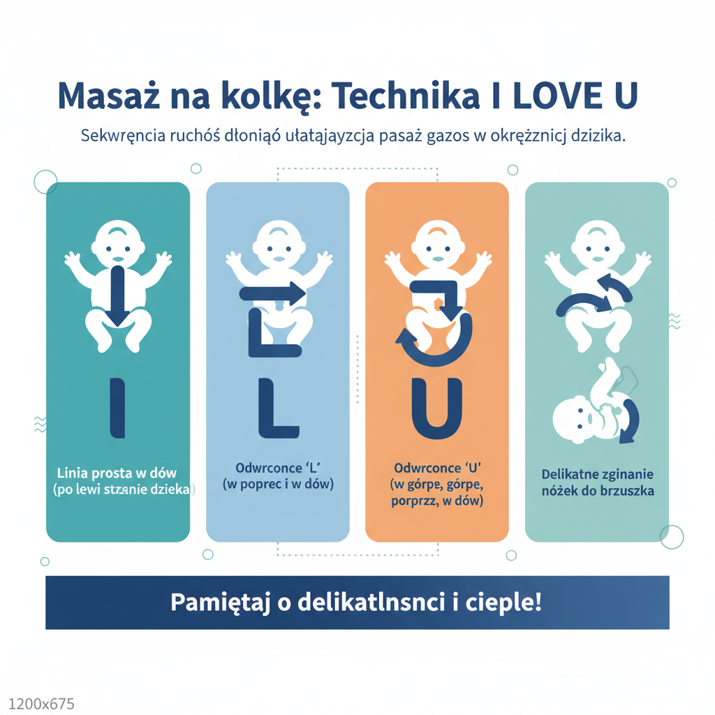 Masaż na kolkę: Technika I LOVE U