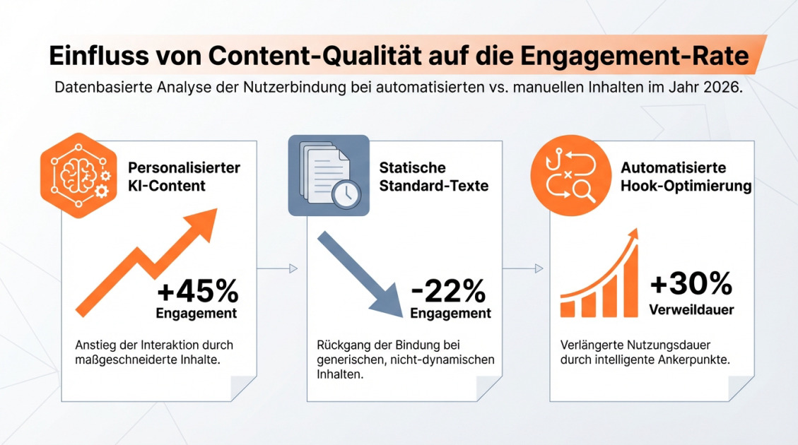 Einfluss von Content-Qualität auf die Engagement-Rate
