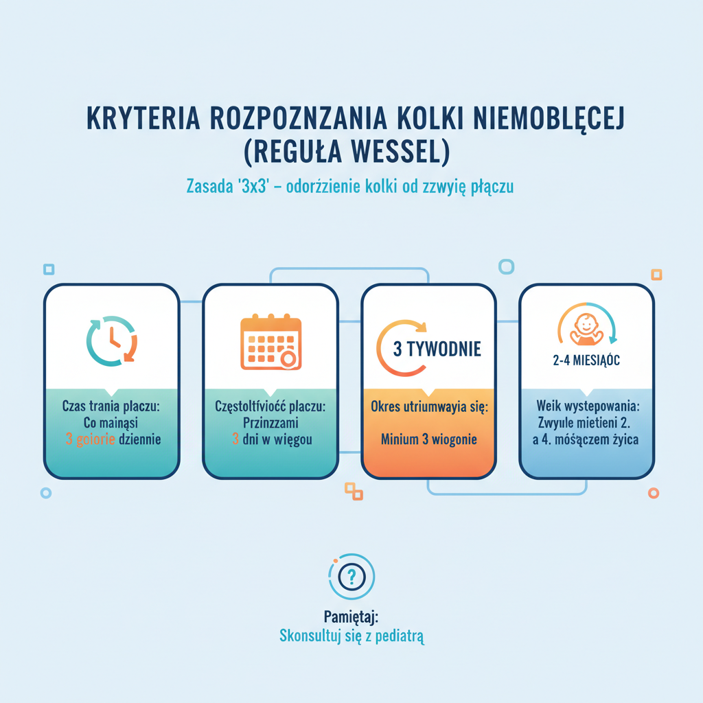 Kryteria rozpoznania kolki niemowlęcej (Reguła Wessel)