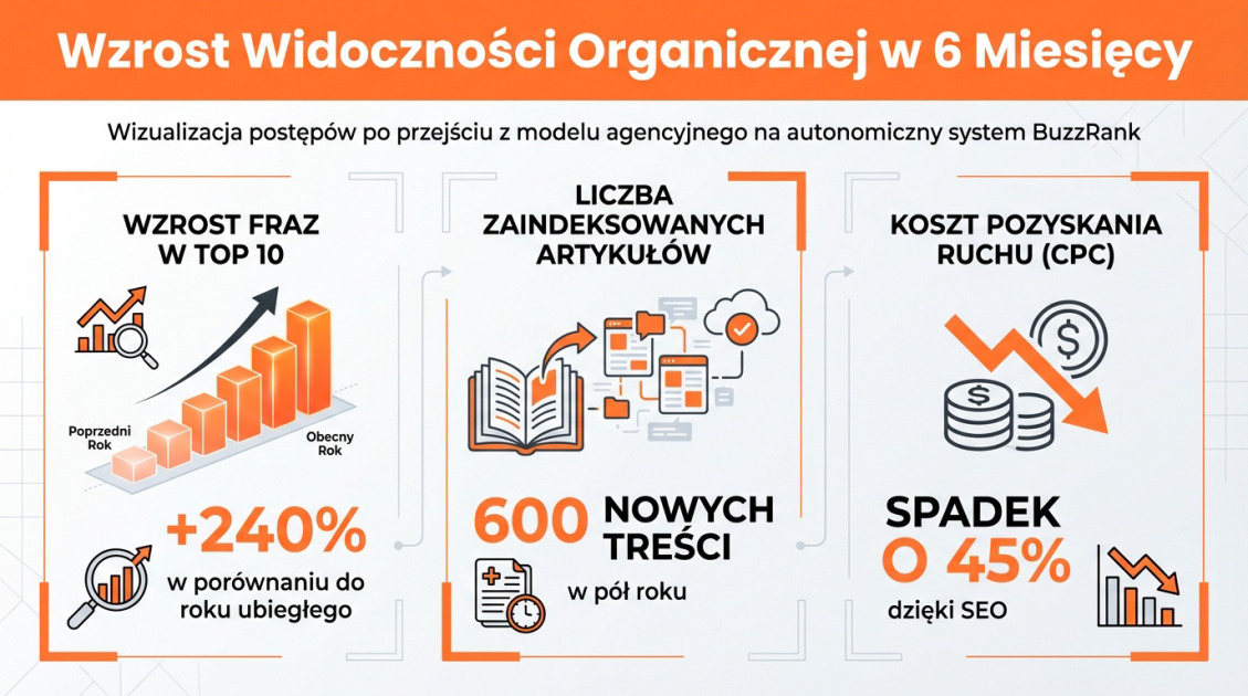 Wzrost Widoczności Organicznej w 6 Miesięcy