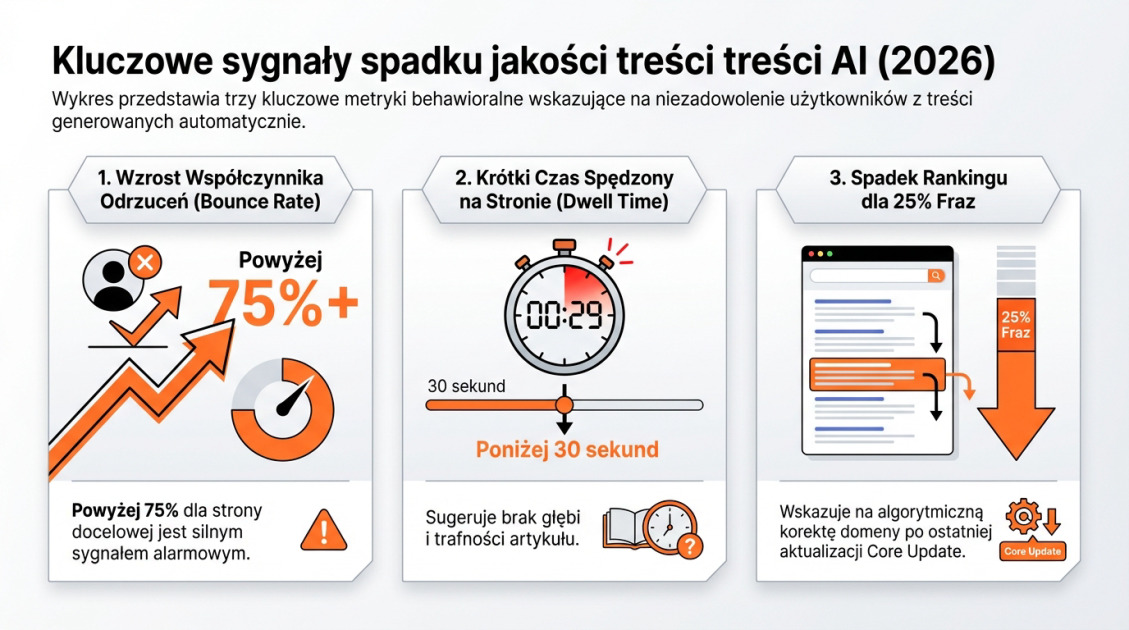 Kluczowe sygnały spadku jakości treści AI (2026)