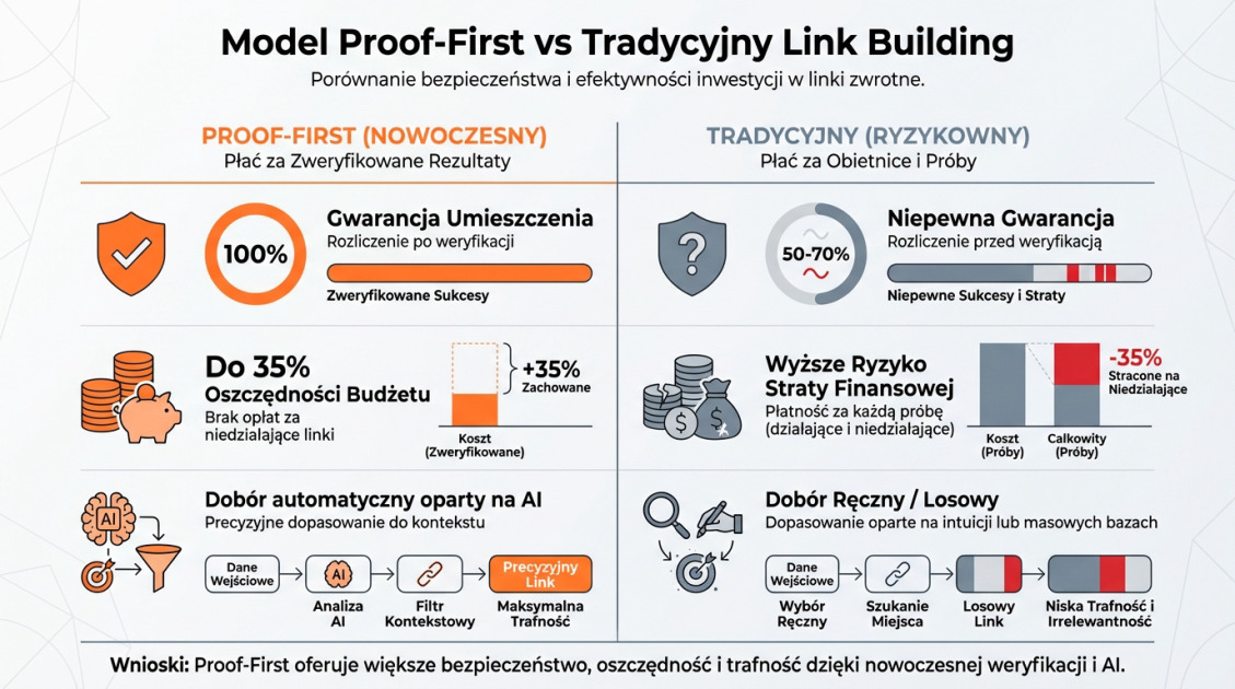Model Proof-First vs Tradycyjny Link Building
