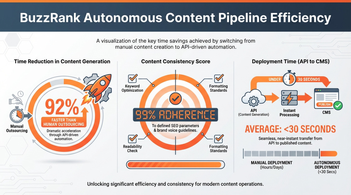 BuzzRank Autonomous Content Pipeline Efficiency